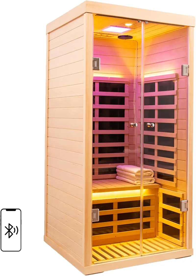 Kanlanth 1 Person Infrared Sauna for Home